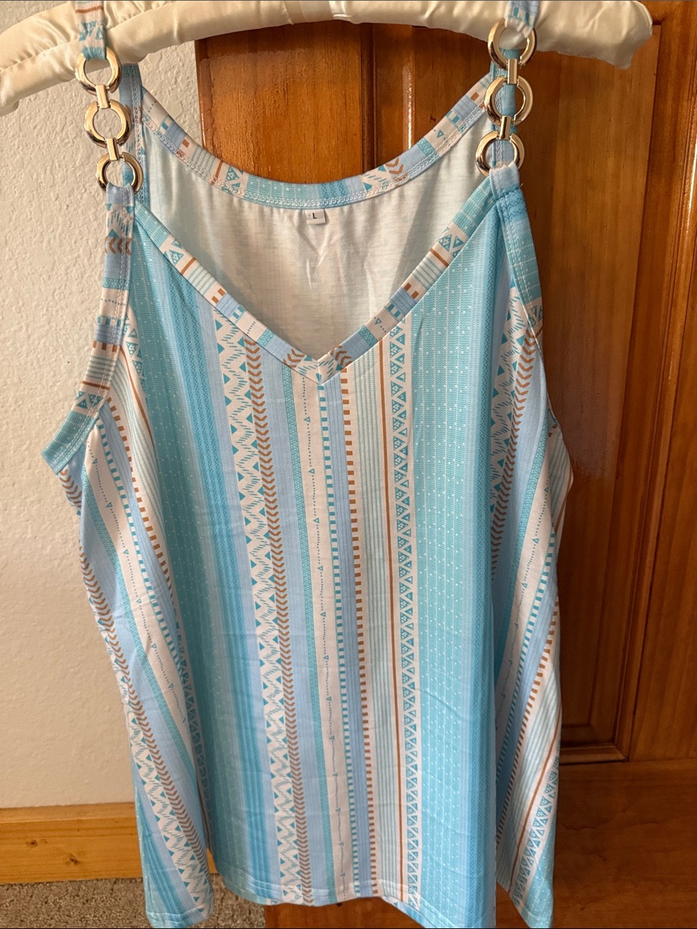 Tank Top With Gold Chain Accent